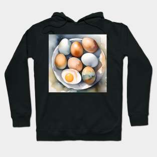 National Egg Month January - Watercolors Hoodie